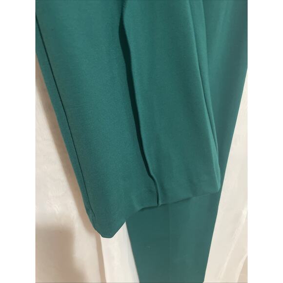 Liz Claiborne Medium Bold Emerald 4‎ Way Stretch Wide Leg Pants Work $54 - Picture 4 of 7